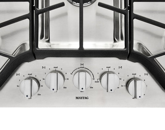 Maytag MGC9530DS 30-inch Wide Gas Cooktop with DuraGuard Protection Finish