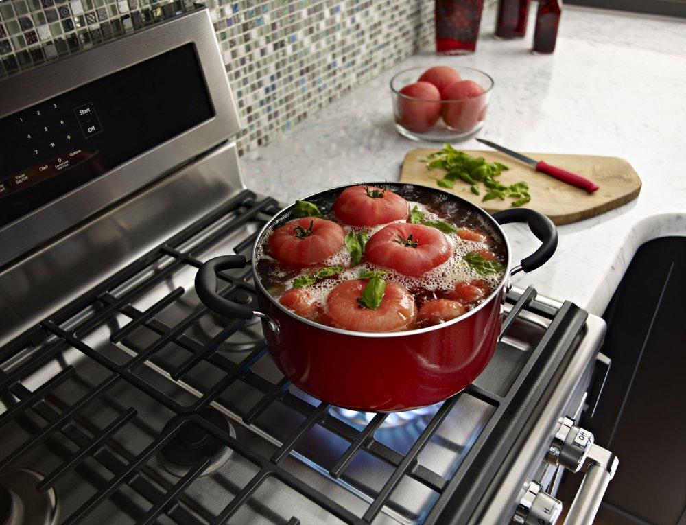 Kitchenaid KFGS530ESS 30-Inch 5 Burner Gas Convection Range with Warming Drawer - Stainless Steel