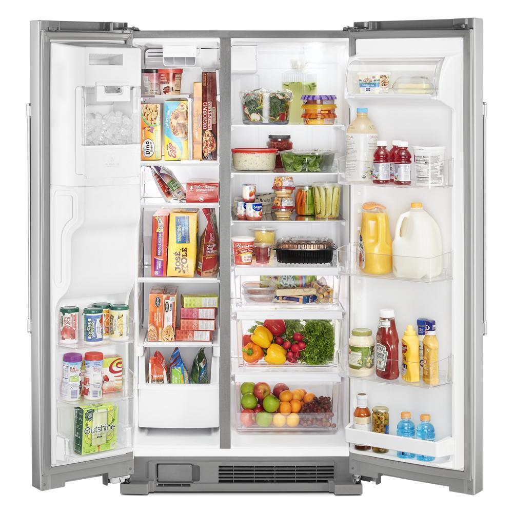 Maytag MSS25C4MGZ 36-Inch Wide Side-by-Side Refrigerator with Exterior Ice and Water Dispenser - 25 Cu. Ft.