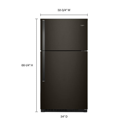 Whirlpool WRT541SZHV 33-inch Wide Top Freezer Refrigerator - 21 cu. ft.