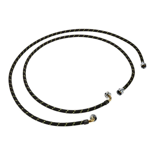 Whirlpool 8212638RC 6' braided washer fill hoses rated 1500+ PSI with two female connections, and built-in O-Rings - 2 pack