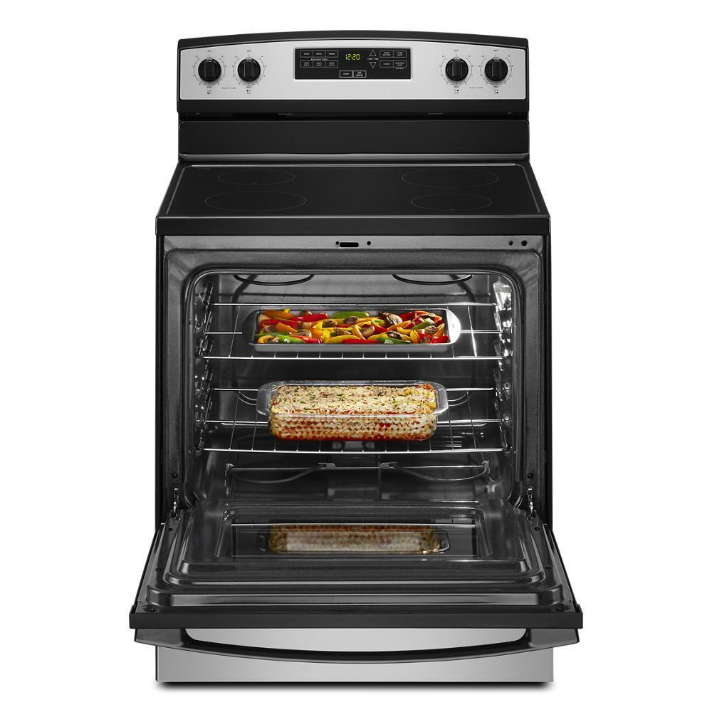 Amana AER6303MMS 30-inch Amana® Electric Range with Extra-Large Oven Window