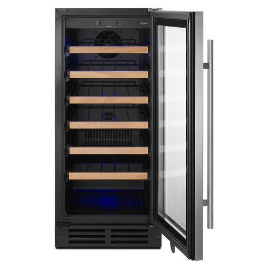 Whirlpool WUW35X15DS 15" Undercounter Wine Center with Towel Handle Bar