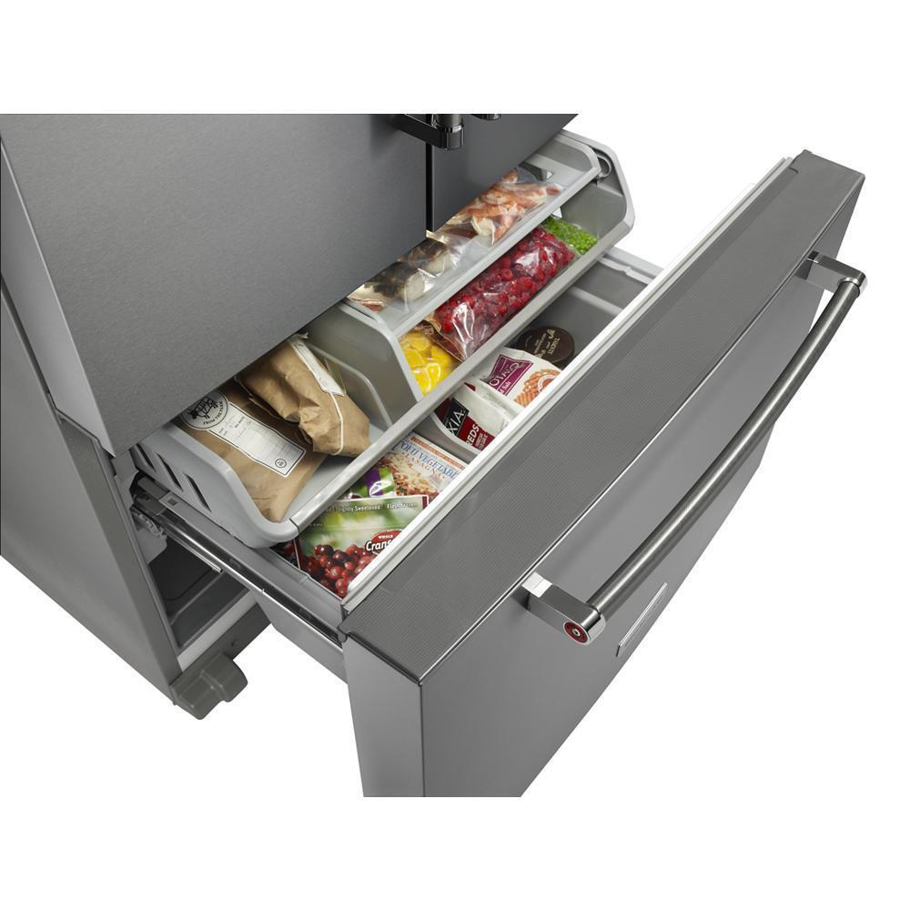Kitchenaid KRFC704FPS 23.8 cu. ft. 36" Counter-Depth French Door Platinum Interior Refrigerator with PrintShield™ Finish