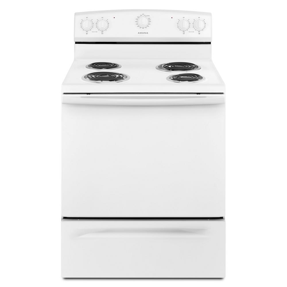 Amana ACR2303MFW 30-inch Amana® Electric Range with Warm Hold