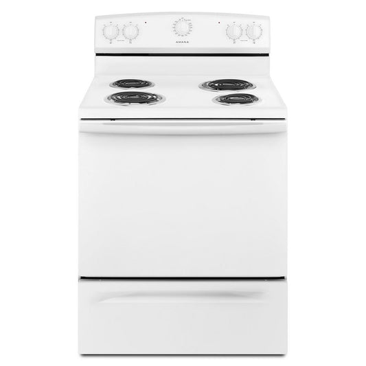 Amana ACR2303MFW 30-inch Amana® Electric Range with Warm Hold