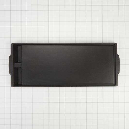 Whirlpool W10432544 Range Griddle - Black with Non-Stick Surface Cast Aluminum, 2-Divided Grease Wells and Recessed Drain Channels (1-IN H X 7 3/4-IN W X 19 3/4-IN D)