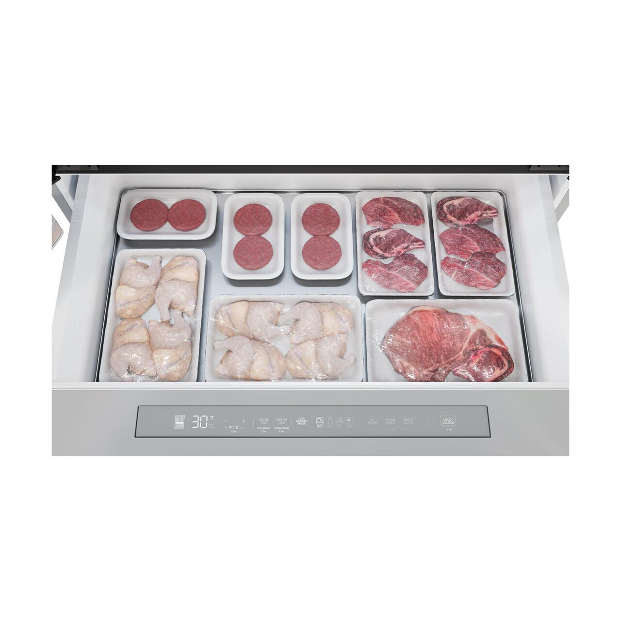 SJG2254FS Sharp French 4-Door Counter-Depth Refrigerator with Water Dispenser