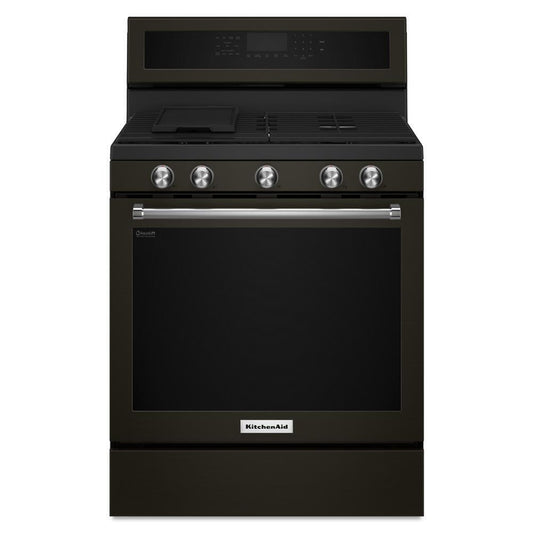 Kitchenaid KFGG500EBS 30-Inch 5-Burner Gas Convection Range