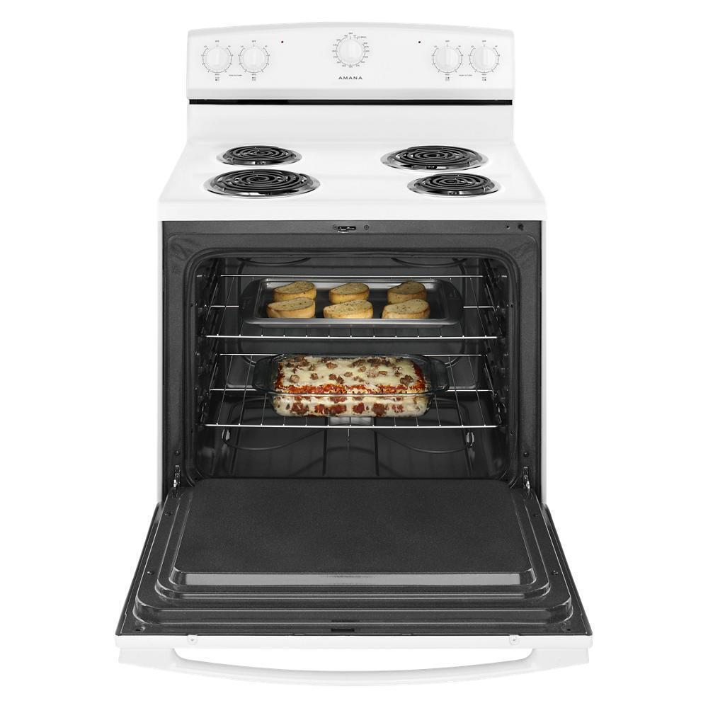 Amana ACR2303MFW 30-inch Amana® Electric Range with Warm Hold