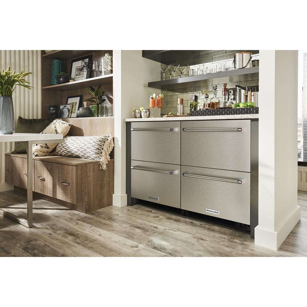 Kitchenaid KUDR204KSB 24" Stainless Steel Undercounter Double-Drawer Refrigerator