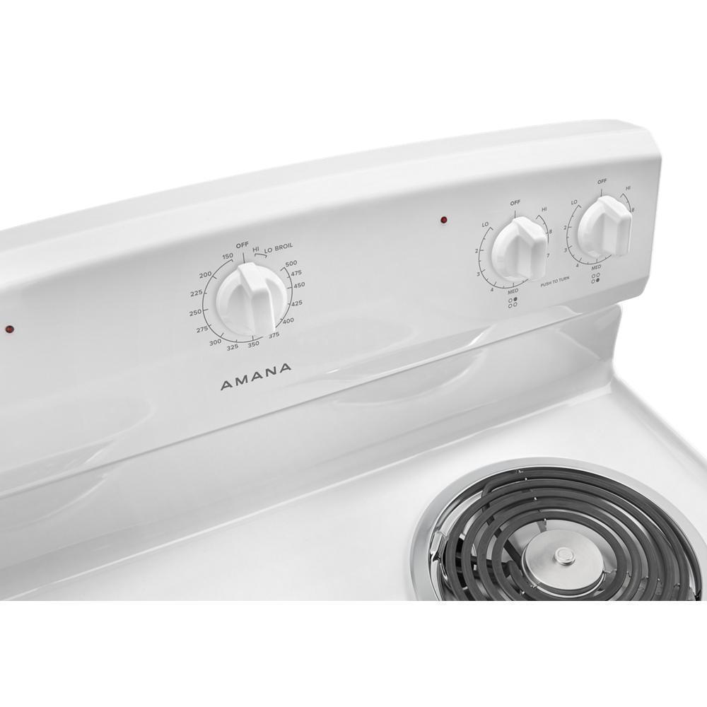 Amana ACR2303MFW 30-inch Amana® Electric Range with Warm Hold
