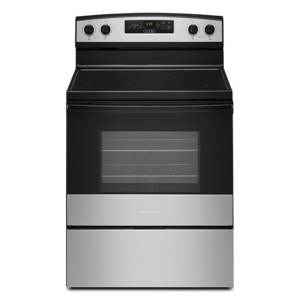 Amana AER6303MMS 30-inch Amana® Electric Range with Extra-Large Oven Window