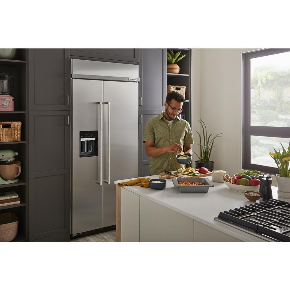 Kitchenaid KURR314KSS 24" Undercounter Refrigerator with Glass Door and Shelves with Metallic Accents
