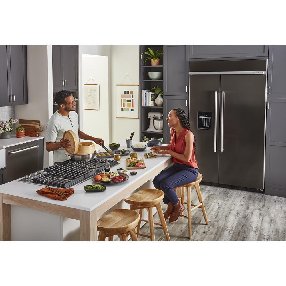 Kitchenaid KURR314KBS 24" Undercounter Refrigerator with Glass Door and Shelves with Metallic Accents and PrintShield™ Finish