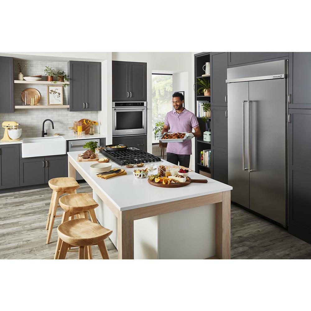 Kitchenaid KUWL314KSS 24" Undercounter Wine Cellar with Glass Door and Metal-Front Racks