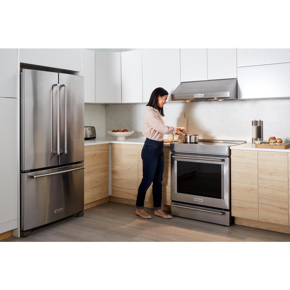 Kitchenaid 20 cu. ft. 36-Inch Width Counter-Depth French Door Refrigerator with Interior Dispense