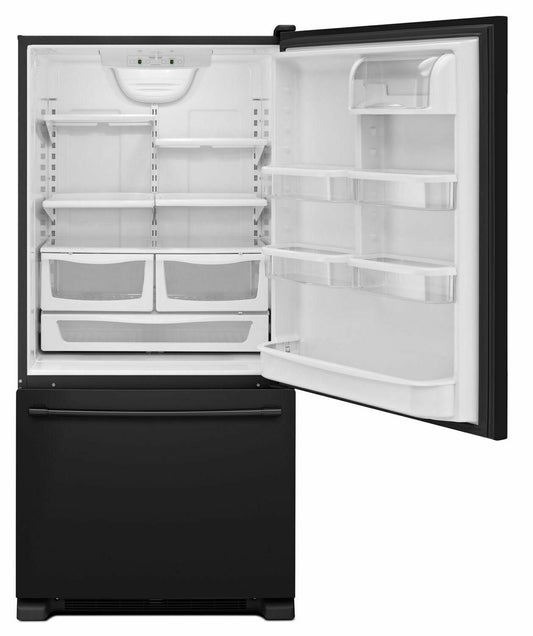 Maytag MBF2258FEB 33-Inch Wide Bottom Mount Refrigerator - 22 Cu. Ft. - Black