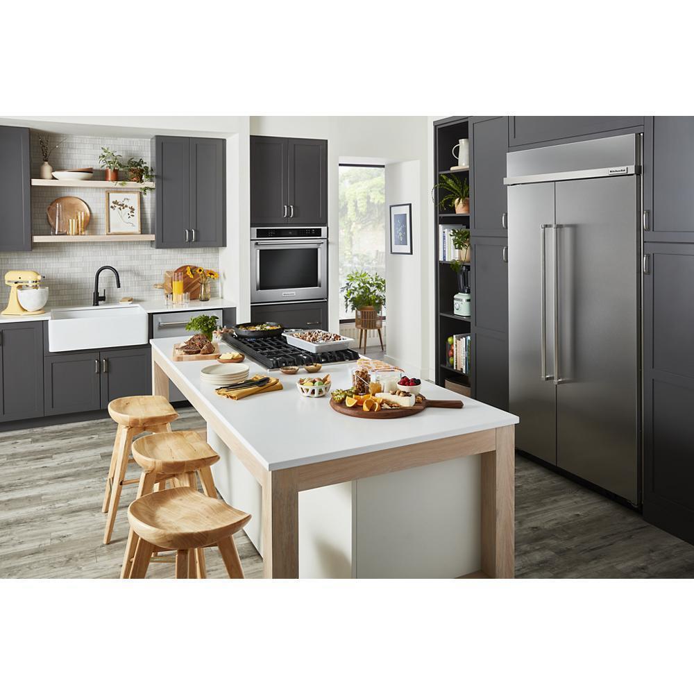 Kitchenaid KUWL314KSS 24" Undercounter Wine Cellar with Glass Door and Metal-Front Racks