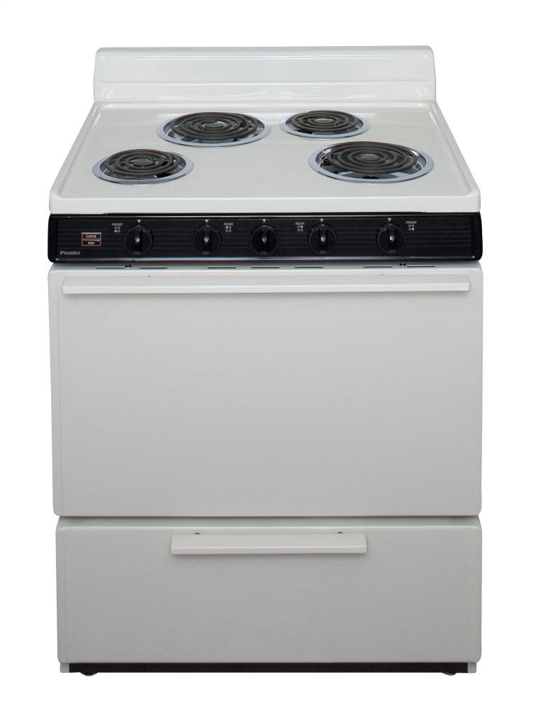 Premier EDK100TP 30 in. Freestanding Electric Range in Biscuit