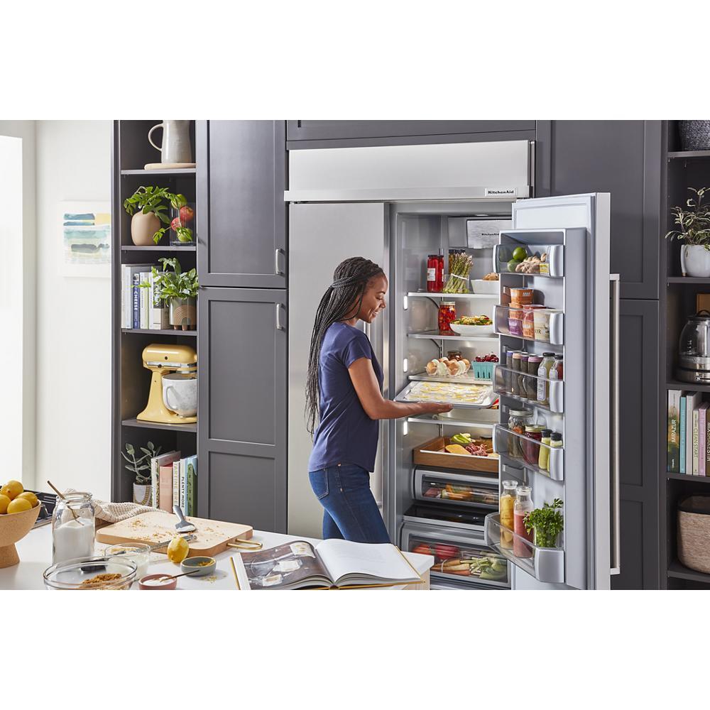 Kitchenaid KURR314KSS 24" Undercounter Refrigerator with Glass Door and Shelves with Metallic Accents