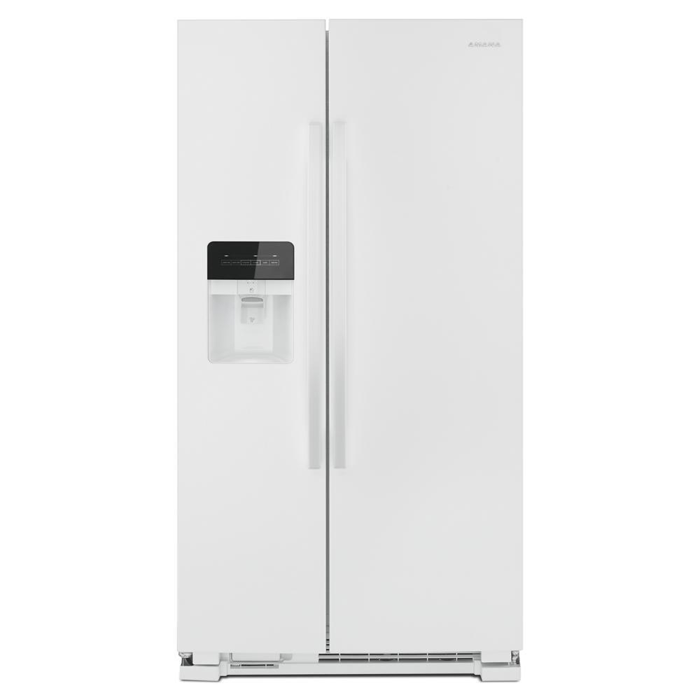 Amana ASI2575GRW 36-inch Wide Side-by-Side Refrigerator with Dual Pad External Ice and Water Dispenser - 25 Cu. Ft.