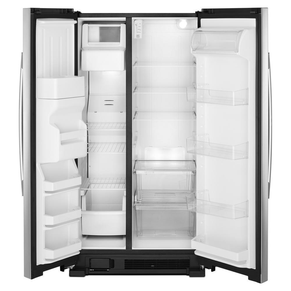 Amana ASI2575GRS 36-inch Wide Side-by-Side Refrigerator with Dual Pad External Ice and Water Dispenser - 25 Cu. Ft.