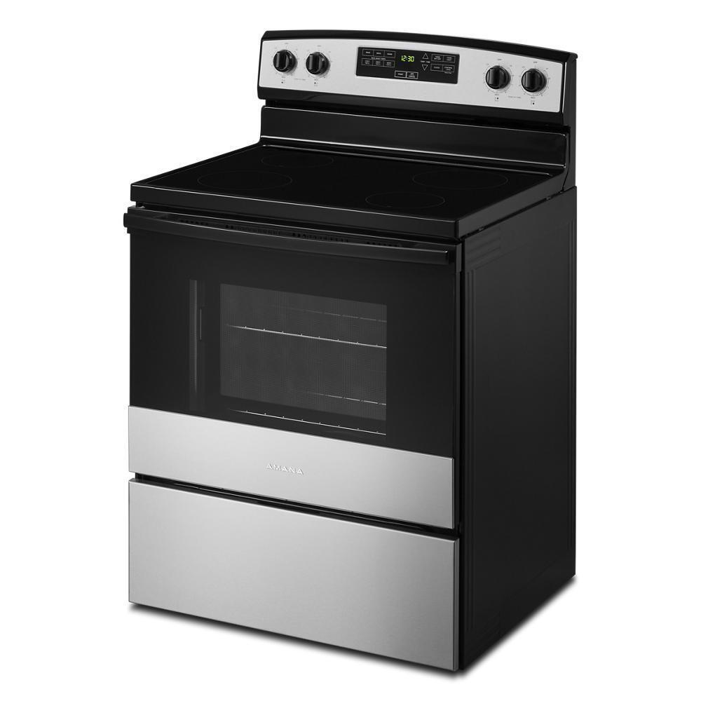 Amana AER6303MMS 30-inch Amana® Electric Range with Extra-Large Oven Window
