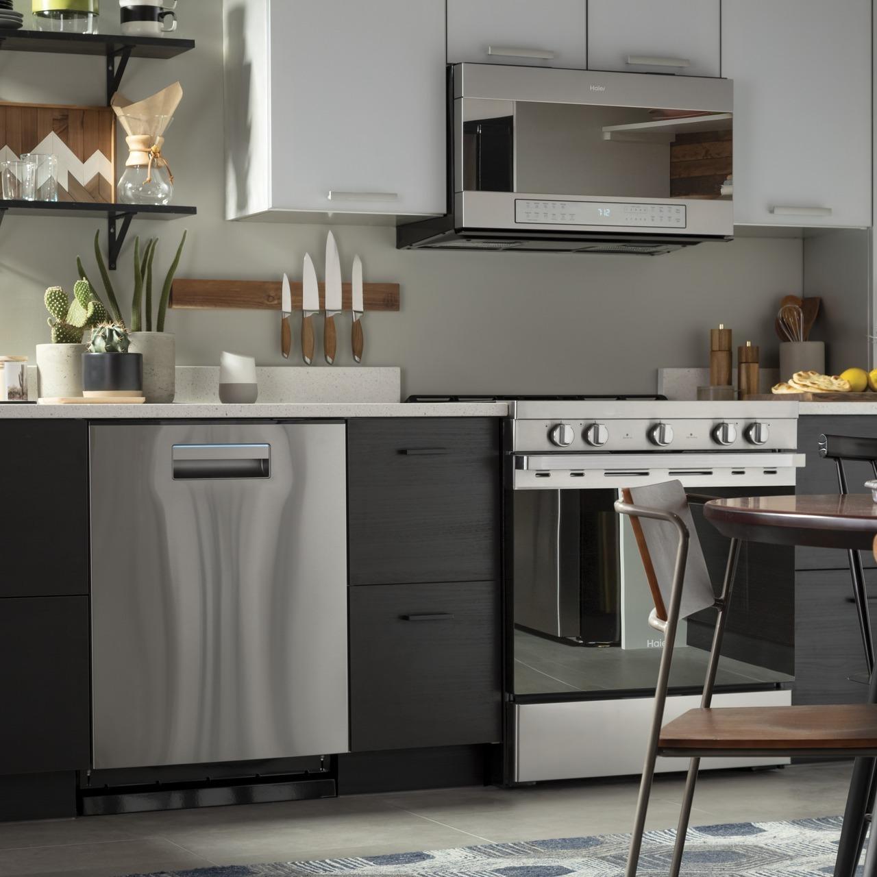 Haier ENERGY STAR® Smart Top Control with Stainless Steel Interior Dishwasher with Sanitize Cycle