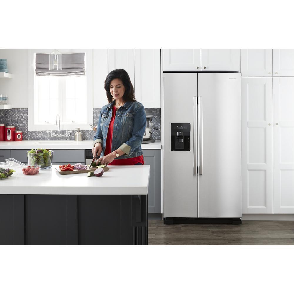 Amana ASI2575GRS 36-inch Wide Side-by-Side Refrigerator with Dual Pad External Ice and Water Dispenser - 25 Cu. Ft.