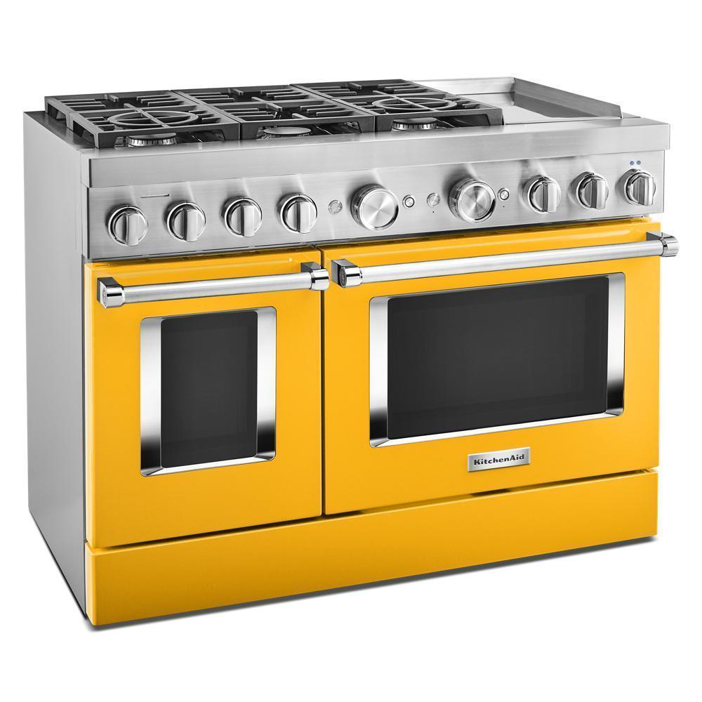 KFDC558JYP KitchenAid® 48'' Smart Commercial-Style Dual Fuel Range with Griddle