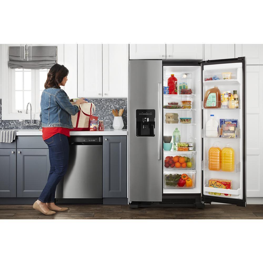 Amana ASI2575GRS 36-inch Wide Side-by-Side Refrigerator with Dual Pad External Ice and Water Dispenser - 25 Cu. Ft.
