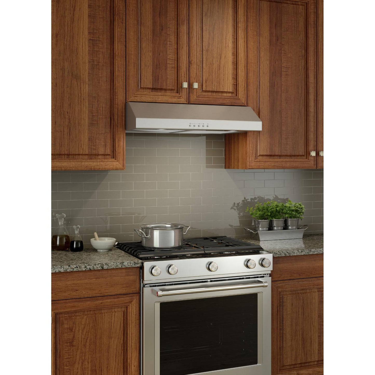 BCSQ130SS Broan® Glacier 30-Inch Convertible Under-Cabinet Range Hood, 375 Max Blower CFM, Stainless Steel