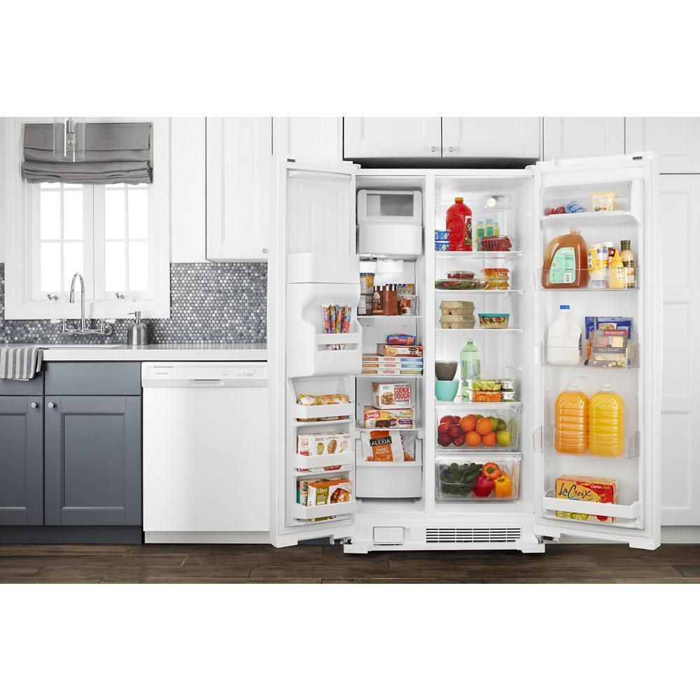 Amana ASI2575GRW 36-inch Wide Side-by-Side Refrigerator with Dual Pad External Ice and Water Dispenser - 25 Cu. Ft.