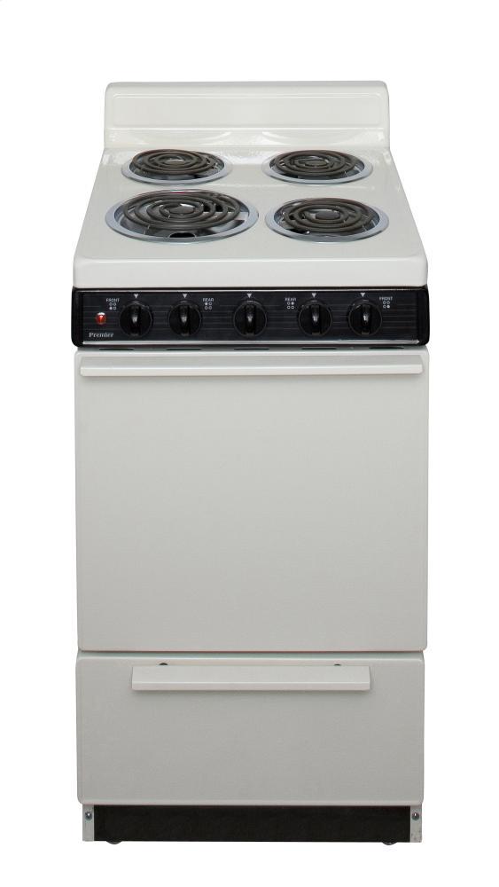 Premier 20 in. Freestanding Electric Range in Biscuit