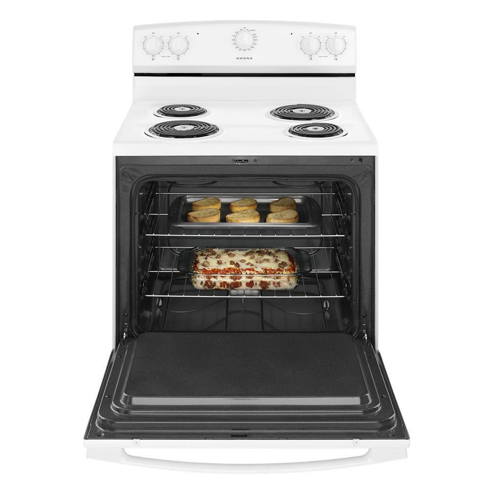 Amana ACR2303MFW 30-inch Amana® Electric Range with Warm Hold
