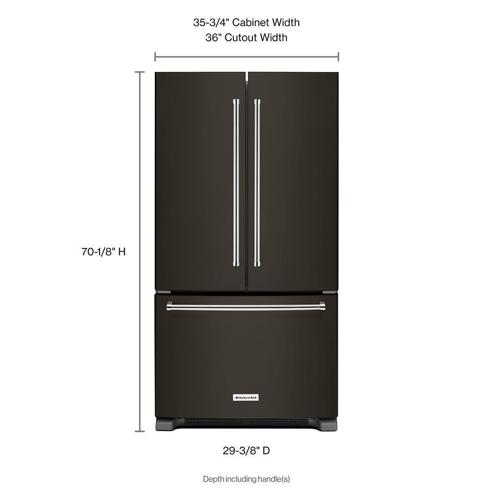 Kitchenaid 20 cu. ft. 36-Inch Width Counter-Depth French Door Refrigerator with Interior Dispense and PrintShield™ Finish