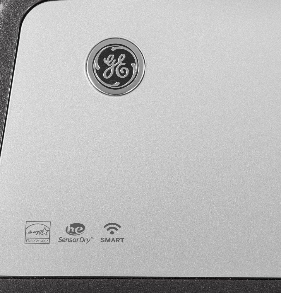 GE® 7.4 cu. ft. Capacity Smart aluminized alloy drum Electric Dryer with Sanitize Cycle and Sensor Dry