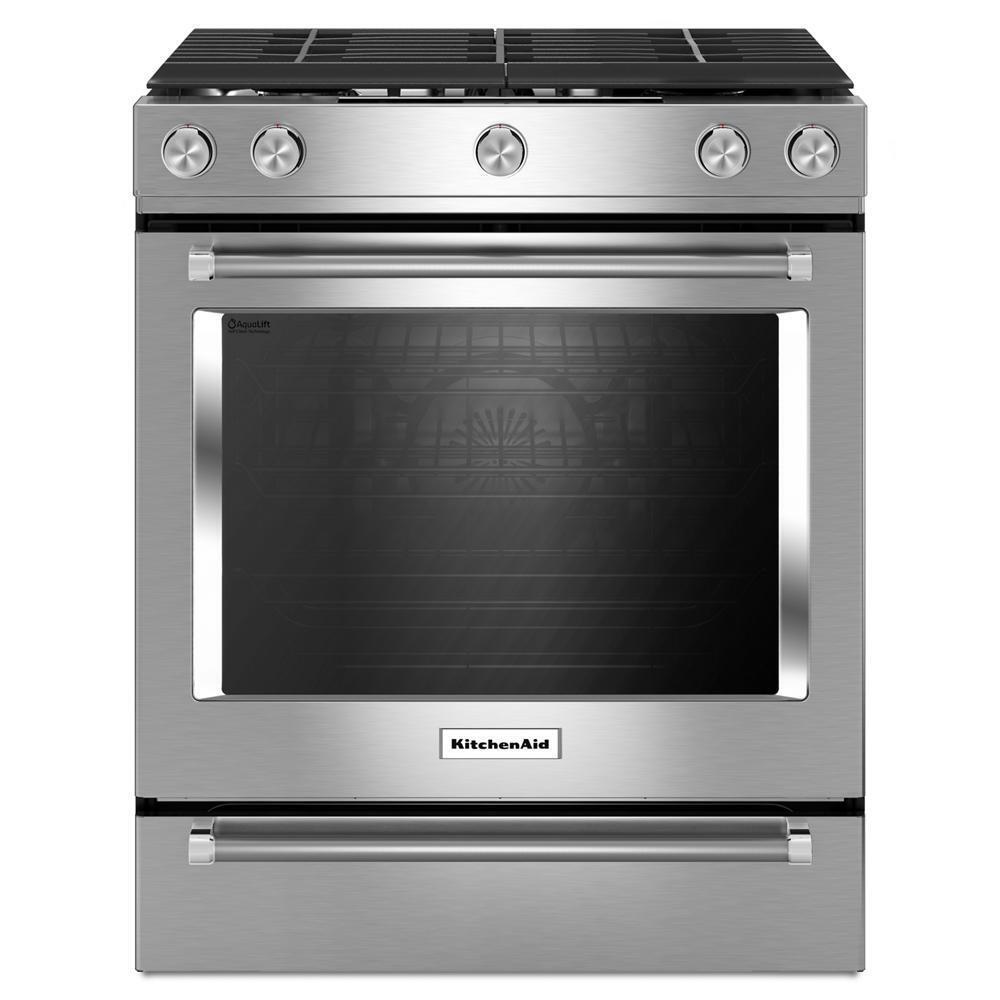 Kitchenaid 30-Inch 5-Burner Gas Slide-In Convection Range