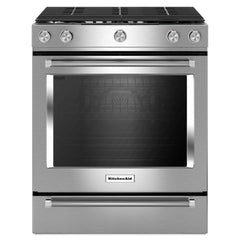 Kitchenaid KSGG700ESS 30-Inch 5-Burner Gas Slide-In Convection Range