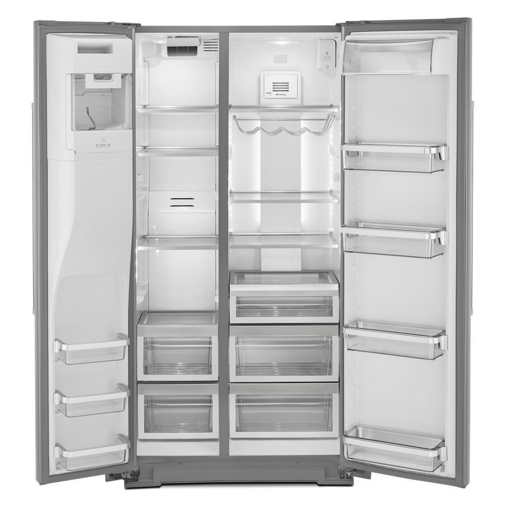 Kitchenaid 22.6 cu ft. Counter-Depth Side-by-Side Refrigerator with Exterior Ice and Water and PrintShield™ finish