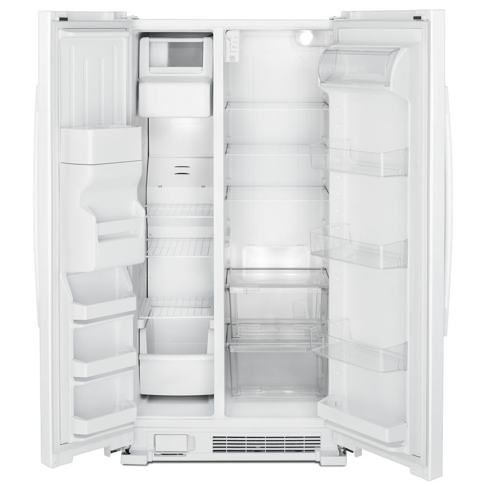 Amana ASI2575GRW 36-inch Wide Side-by-Side Refrigerator with Dual Pad External Ice and Water Dispenser - 25 Cu. Ft.
