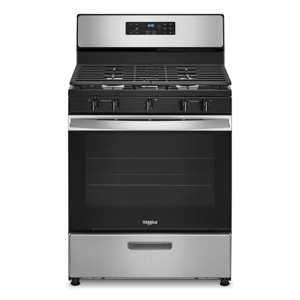 Whirlpool WFG505M0MS 5.1 Cu. Ft. Freestanding Gas Range with Edge to Edge Cooktop