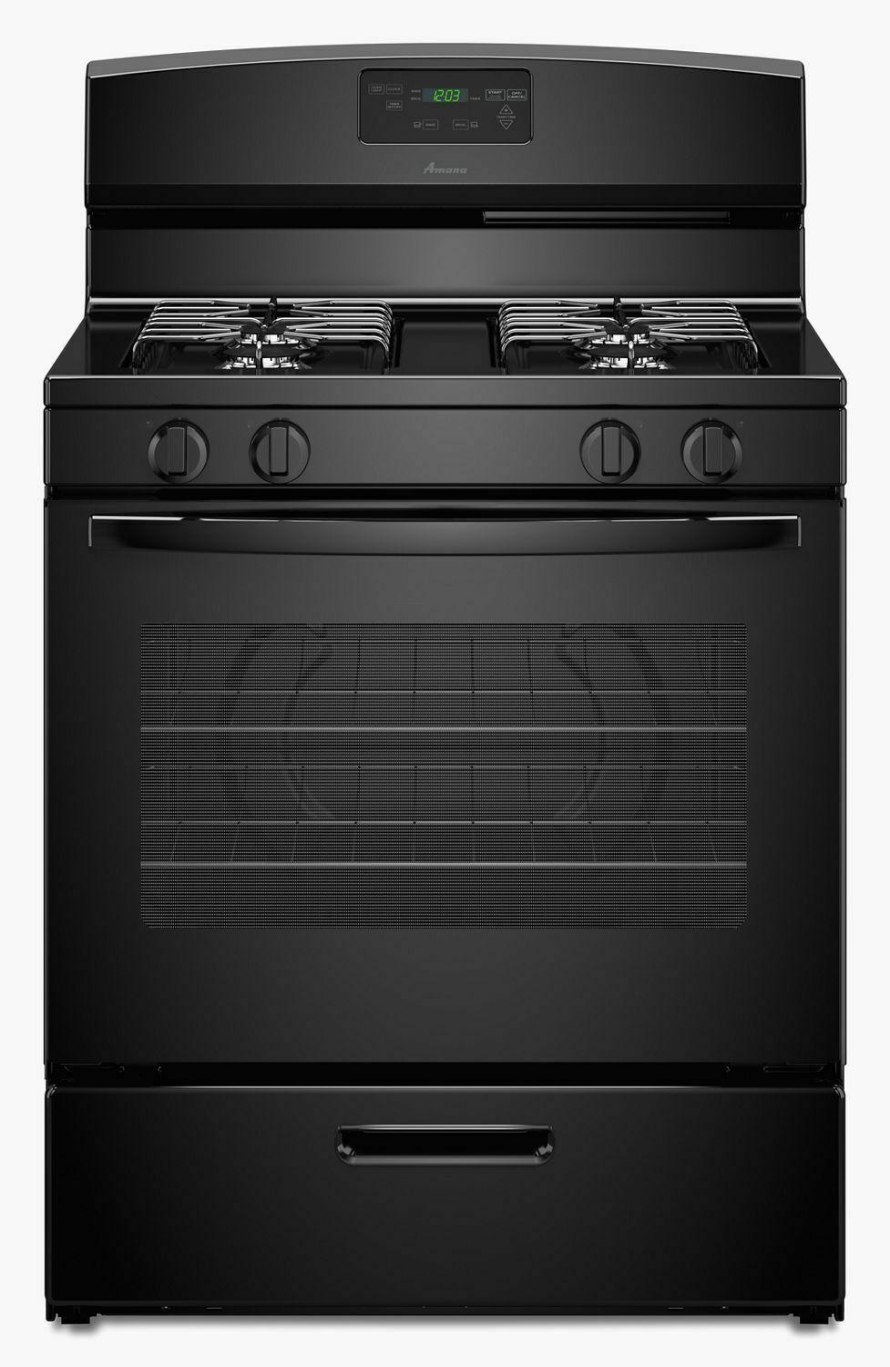 30-inch Gas Range with Easy Touch Electronic Controls - Black