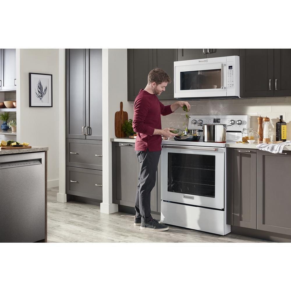Kitchenaid KFEG500EWH 30-Inch 5-Element Electric Convection Range