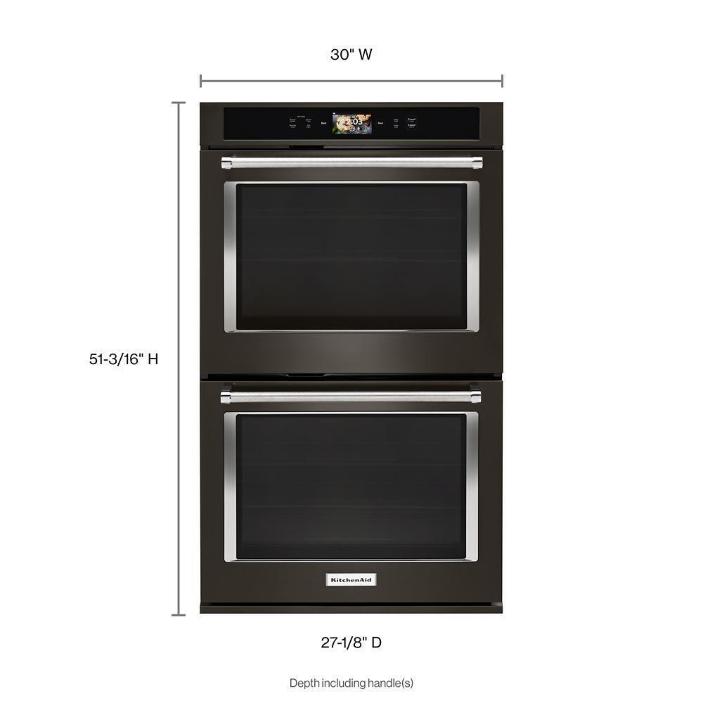 Kitchenaid Smart Oven  30" Double Oven with Powered Attachments and PrintShield™ Finish