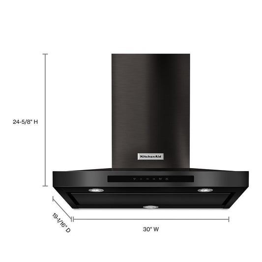 Kitchenaid KVWB600HBS 30" Wall-Mount, 3-Speed Canopy Hood