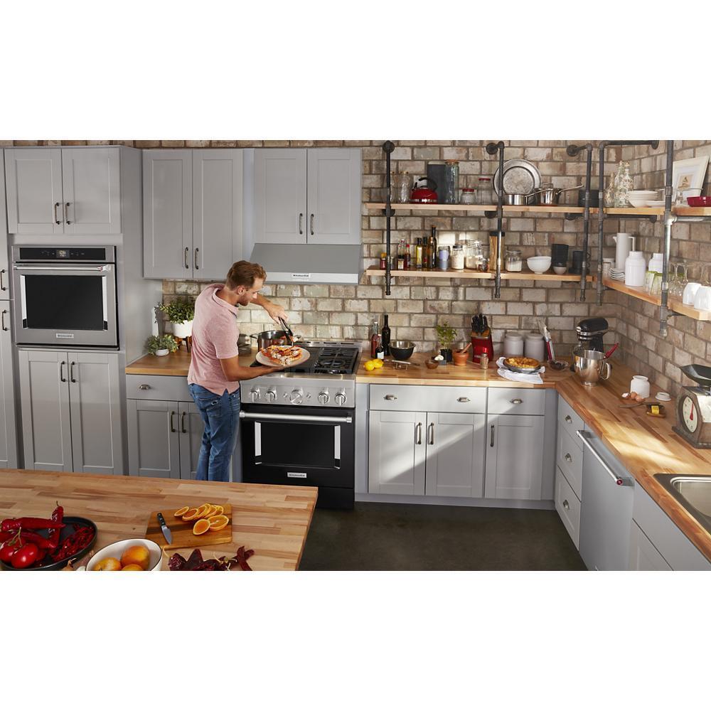 KFGC500JBK KitchenAid® 30'' Smart Commercial-Style Gas Range with 4 Burners