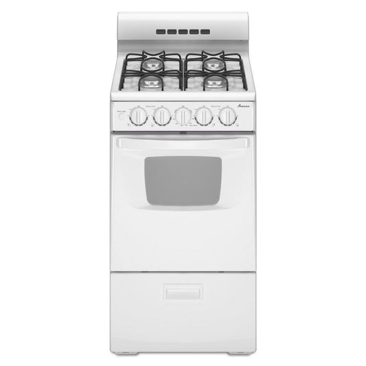 Amana AGG222VDW 20-inch Gas Range with Compact Oven Capacity