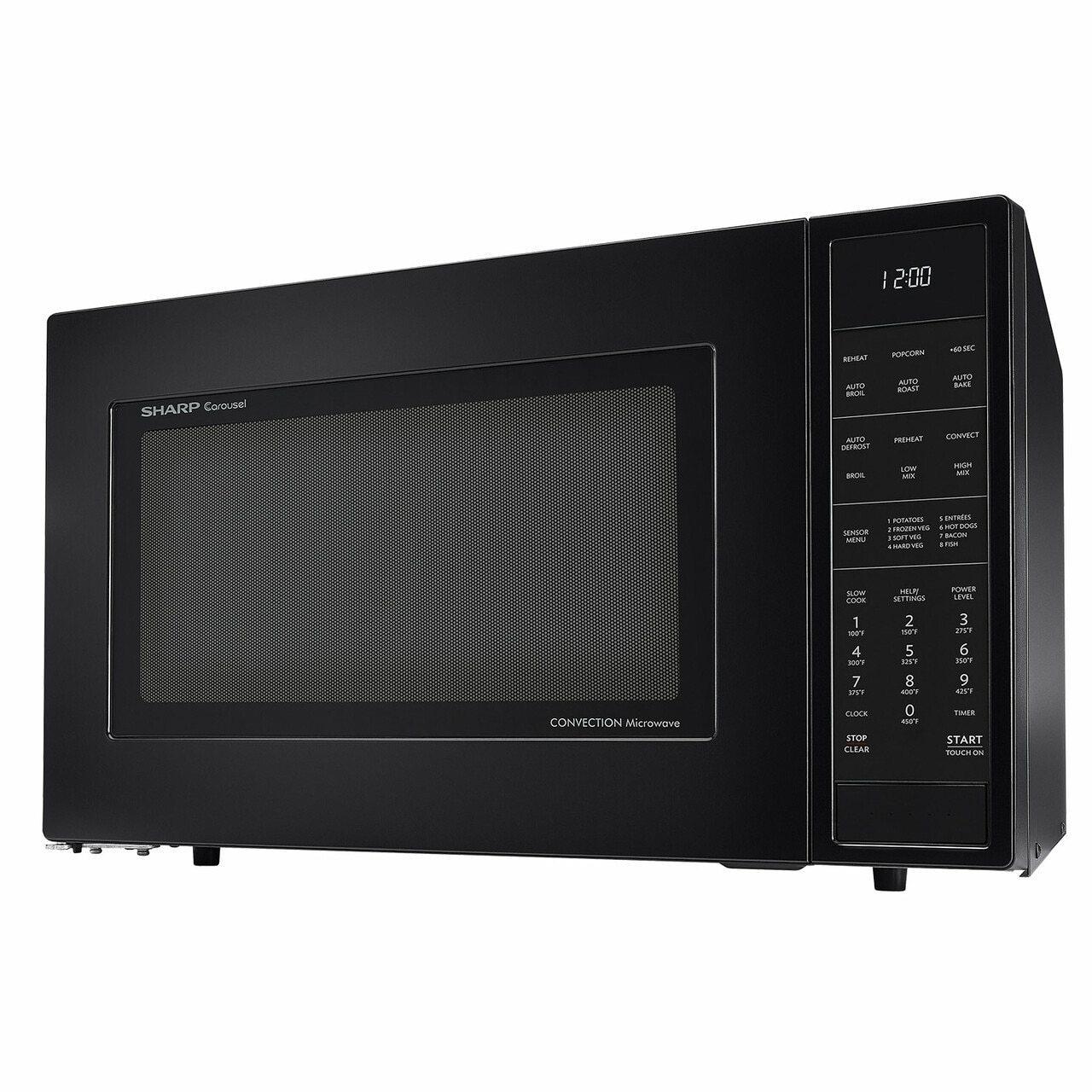 Sharp SMC1585BB 1.5 cu. ft. 900W Sharp Matte Black Carousel Convection Microwave Oven